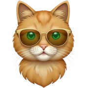Cat with sunglasses sticker