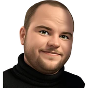 smiling boy in black sweater sticker
