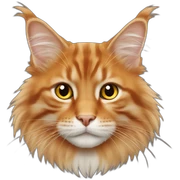 orange mainecoon sticker