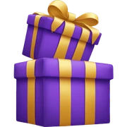 Purple Christmas gift sticker