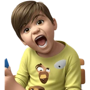 boy with brown hair indoors sticker