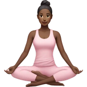 black hair yoga girl light pink clothes on sticker