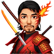 Fire-Wielding Samurai sticker