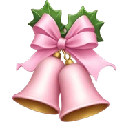 Light pink Christmas bells  sticker