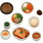 small portion healthy korean meal sticker