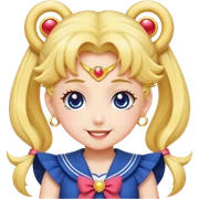 Very cute anime chibi sailor moon smiling super cute very cute very kind sticker