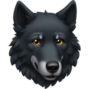 Black wolf sticker