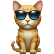 Cat with sunglasses sticker
