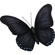 Black butterfly sticker