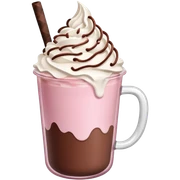 Pastel Pink Frozen Cream Hot Chocolate  sticker