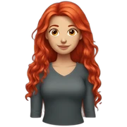 red hair girl sticker