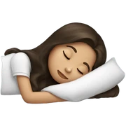 Brunette girl sleeping sticker
