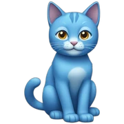 blue cat sticker