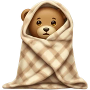Teddy bear in blanket  sticker