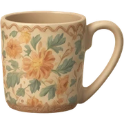 Vintage mug sticker