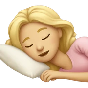 Blonde girl sleep sticker