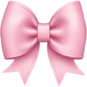 light pink bow on light pink bow sticker