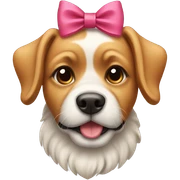 dog with bow sticker