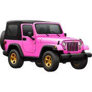 pink and gold jeep sticker