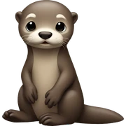 Shy otter sticker