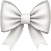 Cute white bow sticker