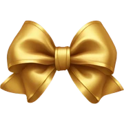 Gold bow sticker