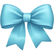 light blue bow sticker
