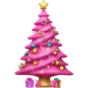 Cristmas pink sticker