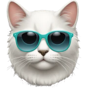 Cat with sunglasses sticker