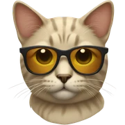 Cat with sunglasses sticker