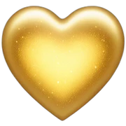 gold heart shine sticker