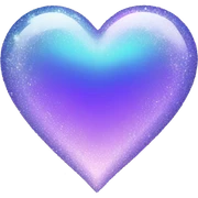 sparkly indigo-lilac-gradient iridescent heart sticker