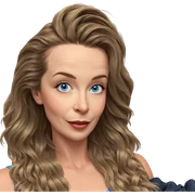 smiling girl with blue eyes sticker