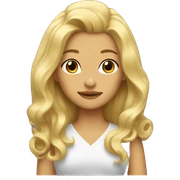 Blonde girl with blowout hair sticker