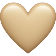 beige heart  sticker