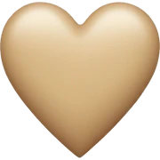 beige heart sticker