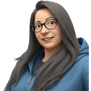 girl with glasses smiling sticker