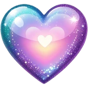 glitter heart sticker
