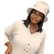 smiling girl in white hat sticker