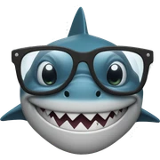 Shark With glasses sticker
