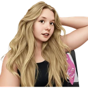 blonde girl with long hair sticker