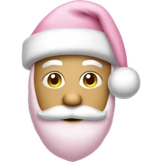 light pink santa hat sticker