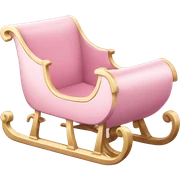 light pink sleigh sticker