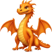 orange dragon sticker