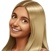 smiling blonde girl portrait sticker