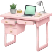 pastel pink desk sticker