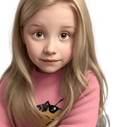 blonde girl in pink sweater sticker