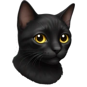 Realistic black cat  sticker