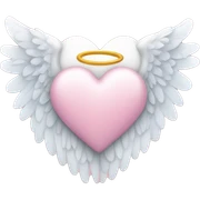 heart with angel wings sticker