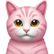 pink cat sticker